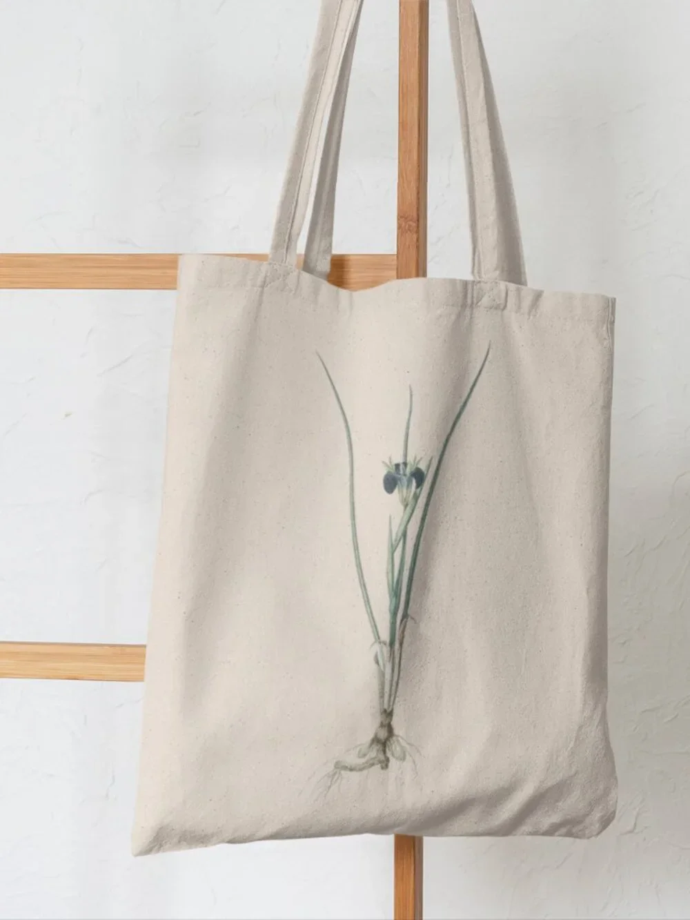 Snake's Head Fritillary Vintage Floral Print Graphic Canvas Tote Bag